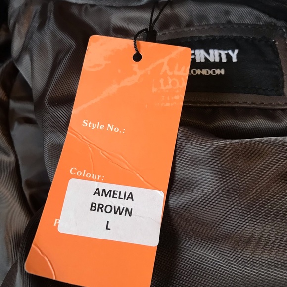 Women’s Large, Brown, Long, Leather Jacket - Picture 7 of 12